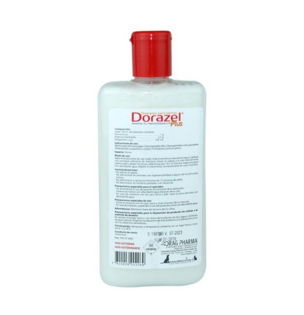 Shampoo antipulgas Dorazel plus3