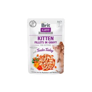 BritCare Cat Fillets in gravy Kitten Pavo 85gr