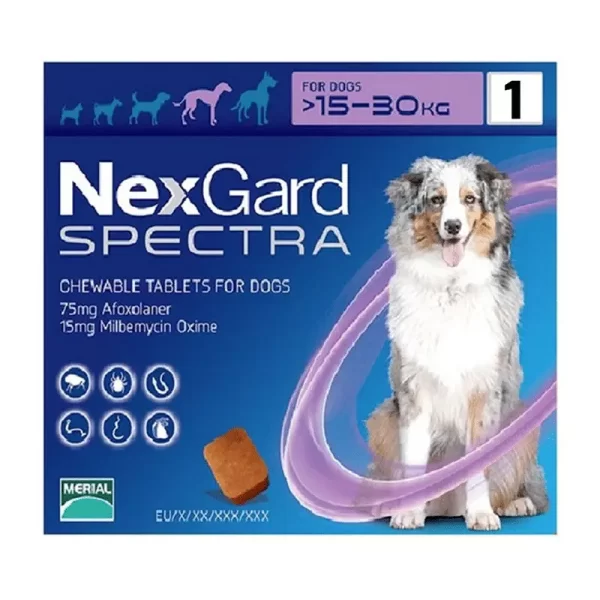 Nexgard Spectra 15.1 – 30Kg – 1 Comprimido