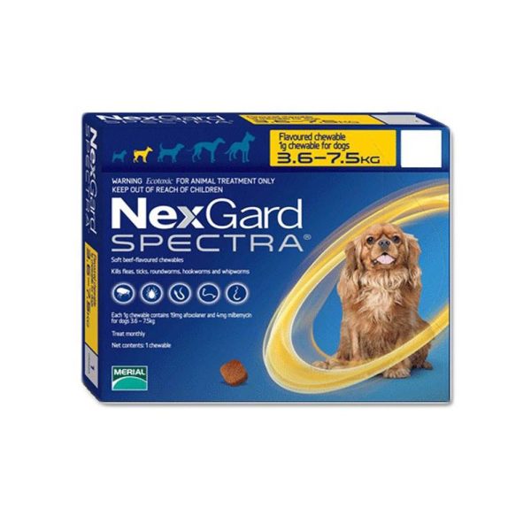 Nexgard Spectra 3.67.5 kg – 3 Comprimidos